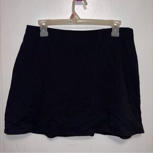 Black Mini Skirt with Side Slit